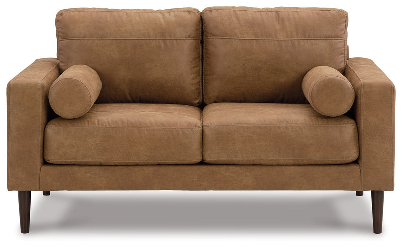 Telora - Caramel - Loveseat - JaxCo Furniture