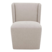 Cormac - Rolling Dining Chair - Warm Sand - JaxCo Furniture
