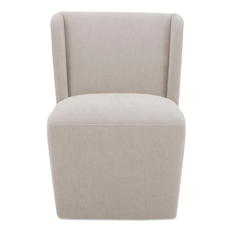 Cormac - Rolling Dining Chair - Warm Sand - JaxCo Furniture