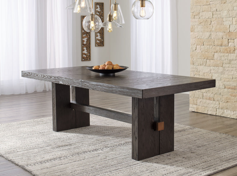 Burkhaus - Dark Brown - Rectangular Dining Room Extension Table - JaxCo Furniture