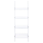 Amaturo - 4-Shelf Acrylic Ladder Bookshelf - Clear - JaxCo Furniture