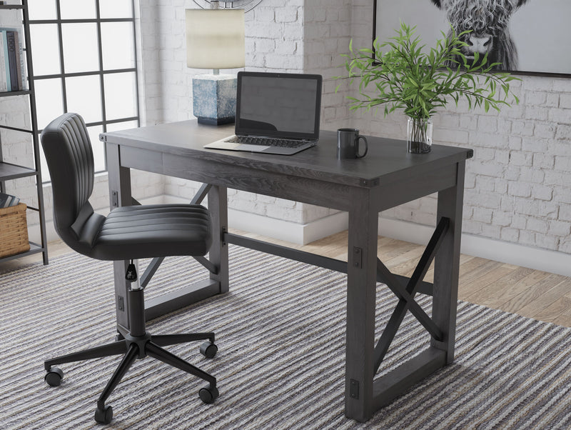 Freedan - Grayish Brown - Home Office Desk - JaxCo Furniture
