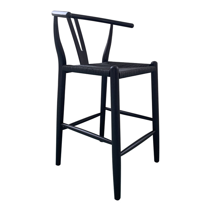 Ventana - Counter Stool - Black - Wood - JaxCo Furniture