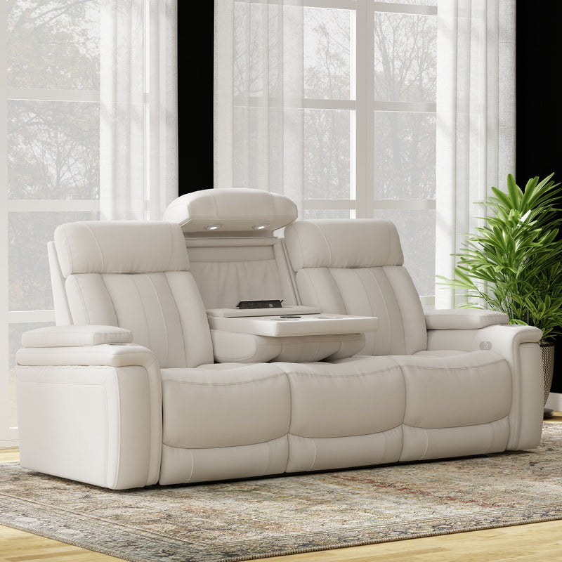 Royce - Power Drop Down Console Sofa - JaxCo Furniture