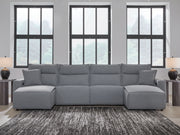 ModMax II - Salt And Pepper - Reclining Sectional - JaxCo Furniture