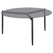 Rosalie - Round Smoked Glass Top Table - JaxCo Furniture