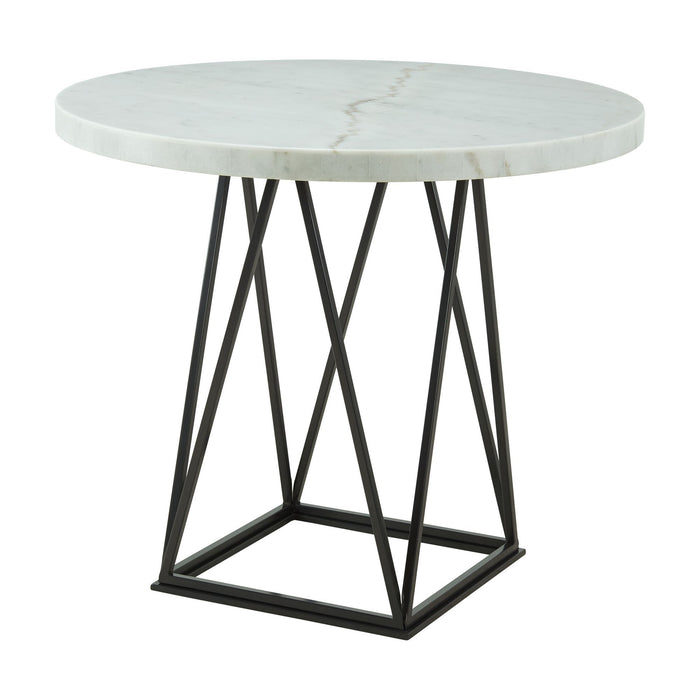 Riko - Round Counter Height Dining Table - White - JaxCo Furniture