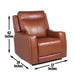 Natalia - Recliner Dual Power Coach - Dark Brown - JaxCo Furniture