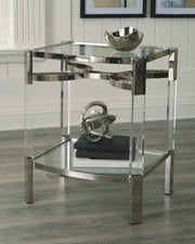 Chaseton - Clear / Silver Finish - Accent Table - JaxCo Furniture