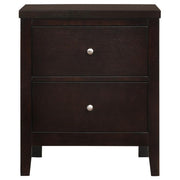 Carlton - 2-Drawer Nightstand - Cappuccino - JaxCo Furniture