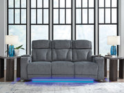 Studio Cave - Steel - Power Reclining Sofa - JaxCo Furniture