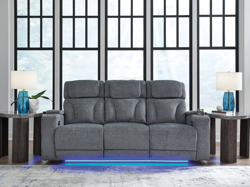 Studio Cave - Steel - Power Reclining Sofa - JaxCo Furniture