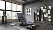 Knight - Manual Reclining Swivel Chair and Ottoman - JaxCo Furniture