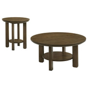Ottowa - Round Wood Coffee Table Set - JaxCo Furniture