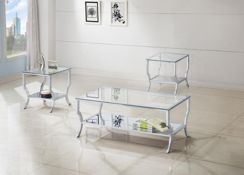 Saide - Glass Top Coffee And End Table Set - JaxCo Furniture