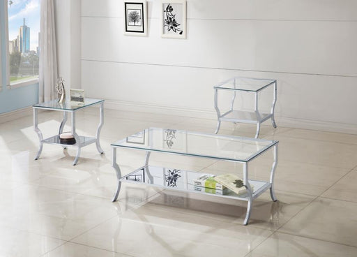 Saide - Glass Top Coffee And End Table Set - JaxCo Furniture