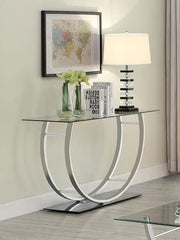 Danville - Rectangular U-Shaped Glass Top Table - JaxCo Furniture