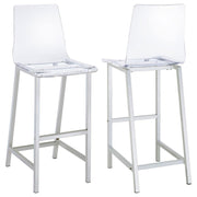 Juelia - Chrome Stools (Set of 2) - JaxCo Furniture