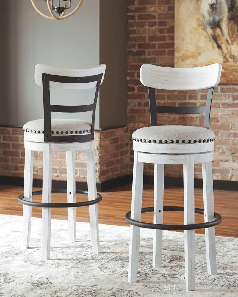 Valebeck -  Tall Upholstered Swivel Barstool - JaxCo Furniture