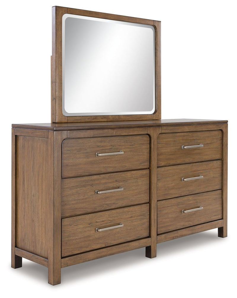 Cabalynn - Light Brown - Dresser And Mirror - JaxCo Furniture