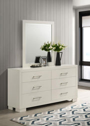 Jessica - 6-Drawer Dresser With Mirror - JaxCo Furniture