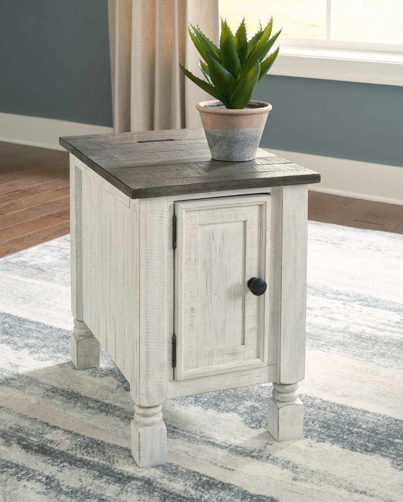 Havalance - White / Gray - Chair Side End Table - JaxCo Furniture