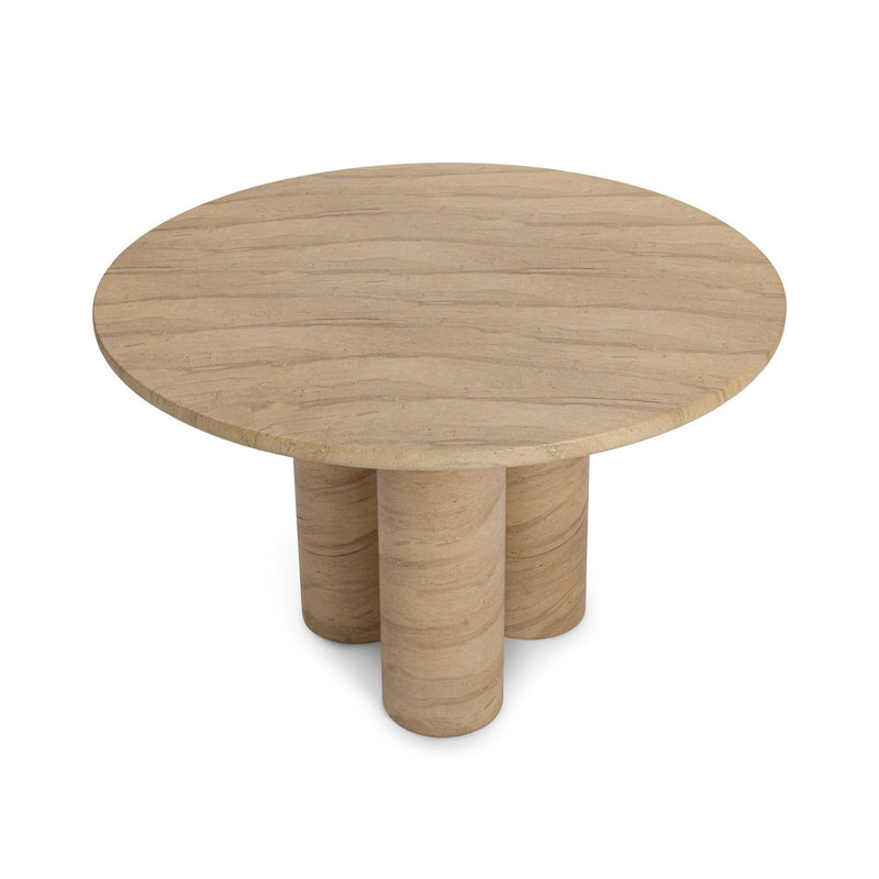 Niva - 47" Outdoor Round Dining Table - Beige
