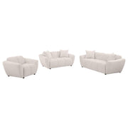 Destino - Chenille Splayed Arm Sofa Set - JaxCo Furniture