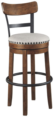 Valebeck -  Tall Upholstered Swivel Barstool - JaxCo Furniture