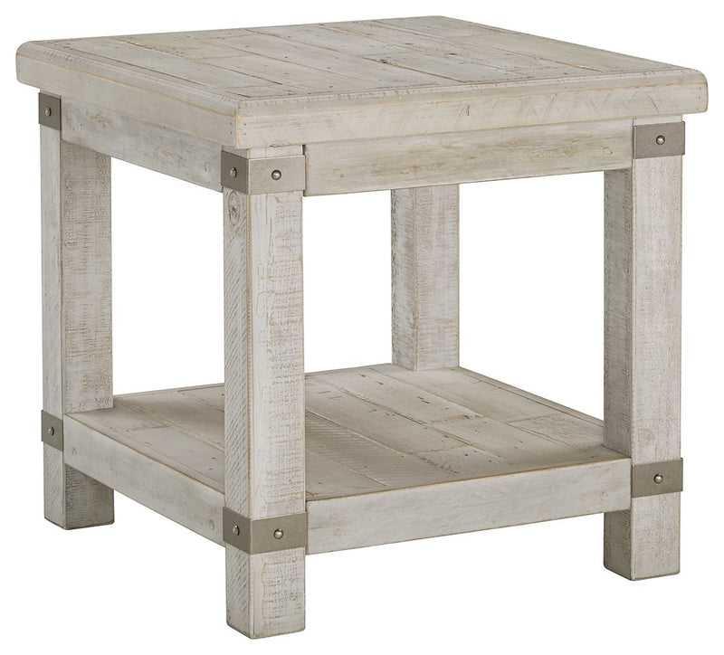 Carynhurst - White Wash Gray - Rectangular End Table - JaxCo Furniture