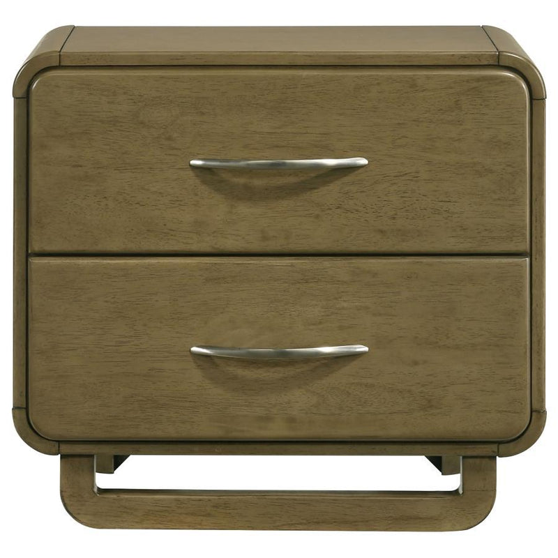 Amsbury - 2-Drawer Nightstand Bedside Table - Nutmeg - JaxCo Furniture