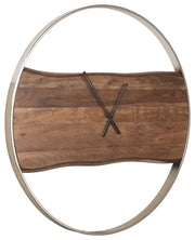 Panchali - Brown / Silver Finish - Wall Clock - JaxCo Furniture
