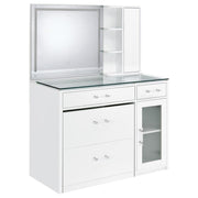 Flora - 2-Drawer Vanity Set With LED Mirror - JaxCo Furniture