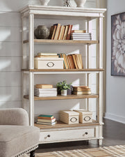 Realyn - Brown / White - Bookcase - JaxCo Furniture