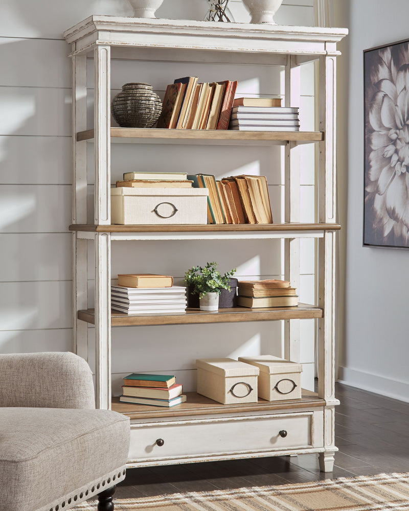 Realyn - Brown / White - Bookcase - JaxCo Furniture
