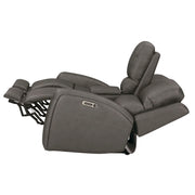 Belmont - Zero Gravity Power Reclining Tilt Console Loveseat P3 - Autumn Fog - JaxCo Furniture