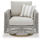 Seton Creek - Gray - Swivel Lounge With Cushion - JaxCo Furniture
