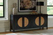 Cliffiings - Black / Natural - Accent Cabinet - JaxCo Furniture