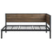 Getler - Metal Twin Daybed - Weathered Chestnut - JaxCo Furniture