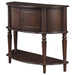 Brenda - 2 Door Demilune Wood Entryway Console Table - Brown - JaxCo Furniture