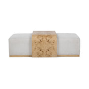 Kenan - Rectangle Ottoman Coffee Table - Creamy Ivory - JaxCo Furniture