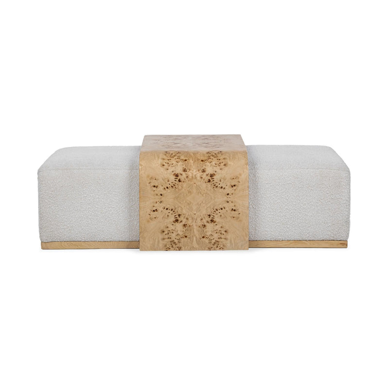 Kenan - Rectangle Ottoman Coffee Table - Creamy Ivory - JaxCo Furniture