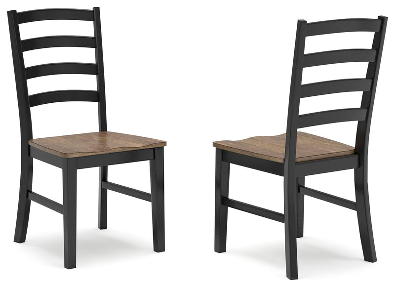 Wildenauer - Brown / Black - Dining Room Side Chair (Set of 2) - JaxCo Furniture