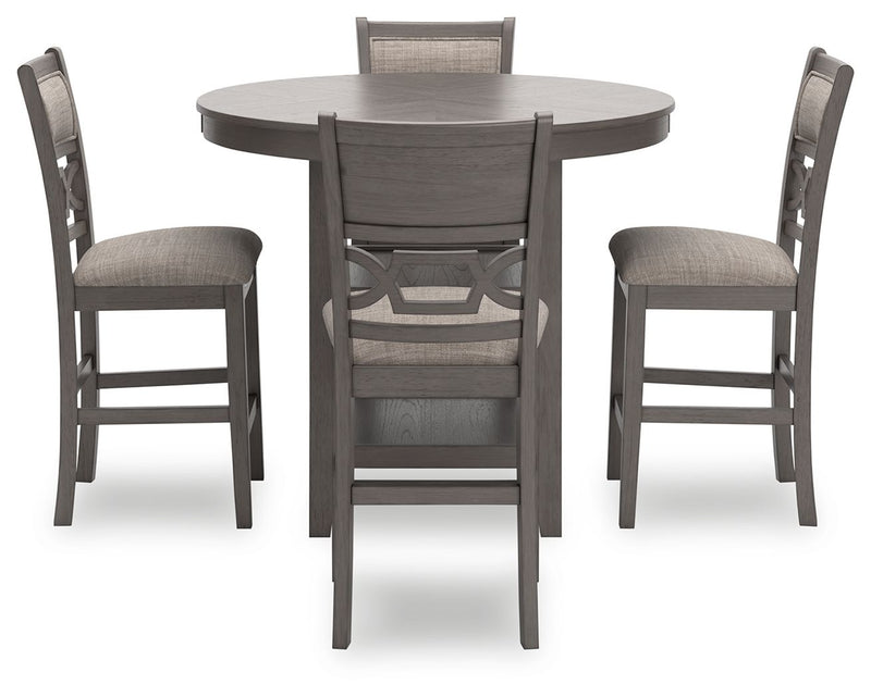 Wrenning - Gray - Drm Counter Table Set (Set of 5) - JaxCo Furniture
