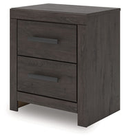 Prendonea - Charcoal - Two Drawer Night Stand - JaxCo Furniture