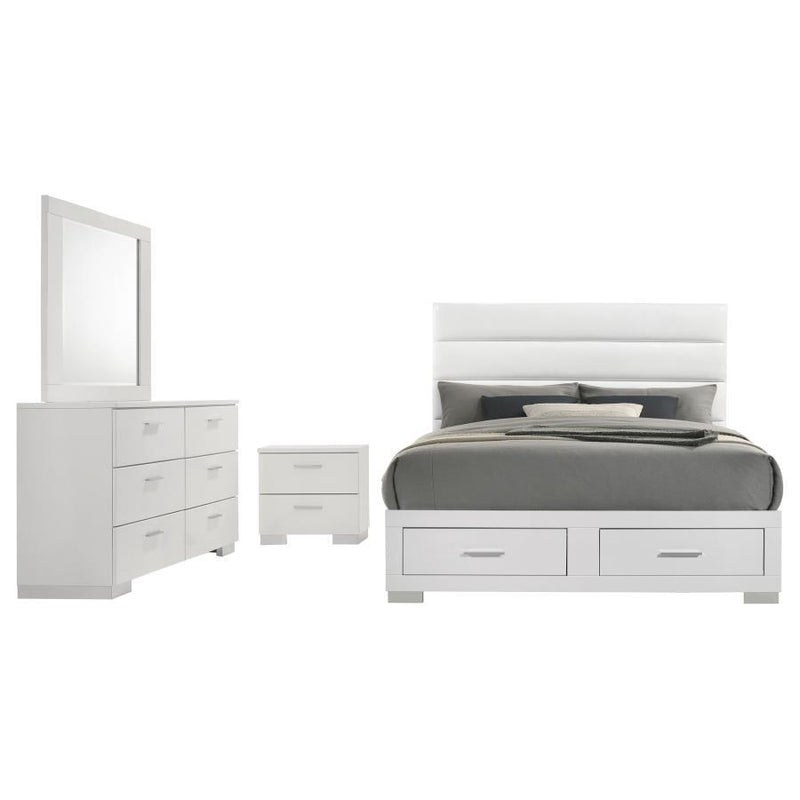 Felicity - Storage Bedroom Set - White - JaxCo Furniture