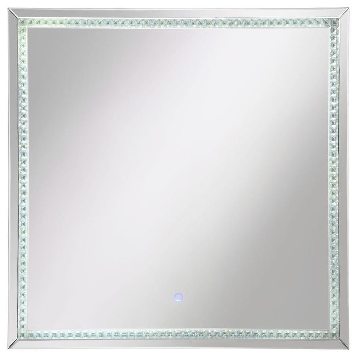 Noelle - Wall Mirror With LED Lighting - Silver