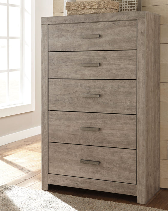 Culverbach - Gray - Five Drawer Chest - JaxCo Furniture