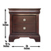 Dominique - Nightstand - Dark Brown - JaxCo Furniture