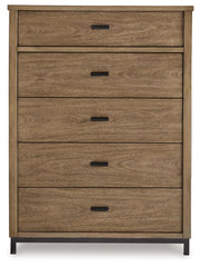 Tomtyn - Light Brown - Five Drawer Chest - JaxCo Furniture